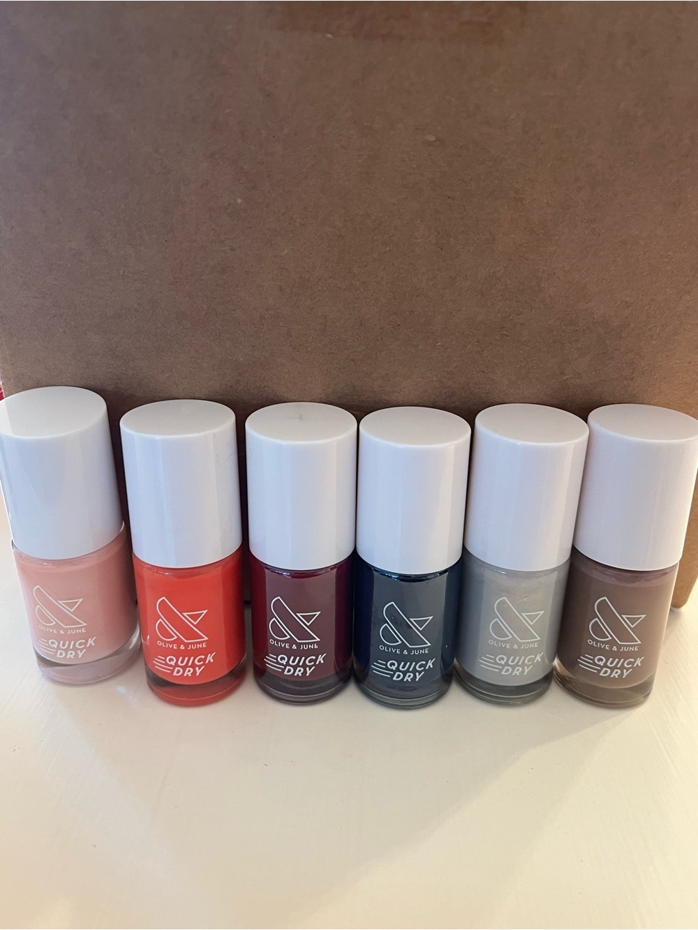 Olive & June Quick Dry Nail Polish Set — Multi Shades (6 Pack)